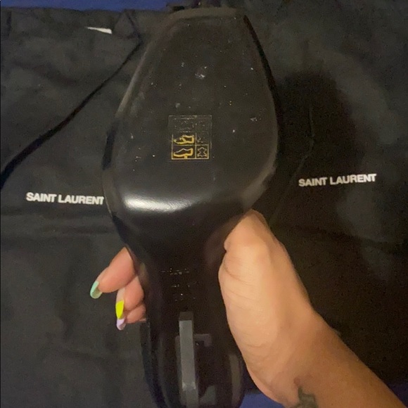 YSL Opyum heel sandals - matte black - Picture 7 of 8